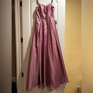 Speechless satin strapless ball gown